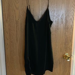 Urban Outfitters lace black slip with slit